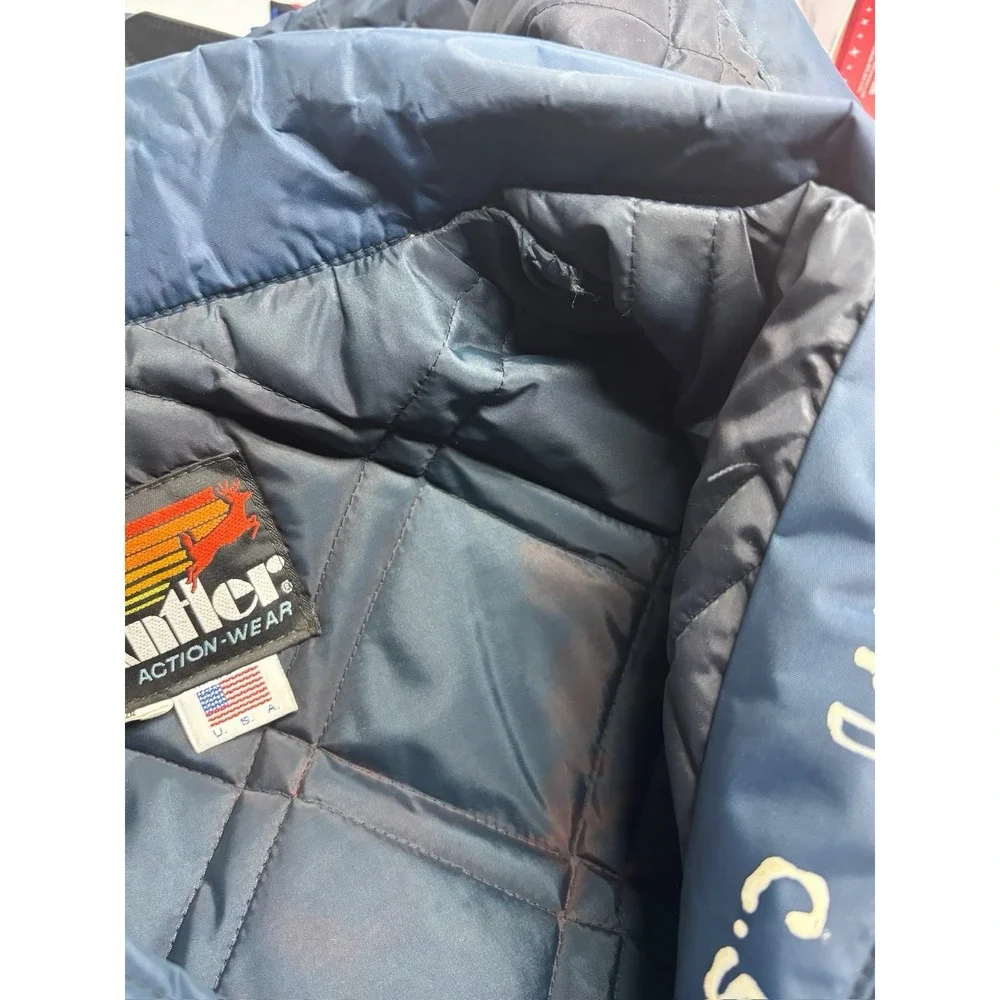 Vintage NYC Fire Department Hooded Winter Jacket 1980's 3/4 Length Size XL